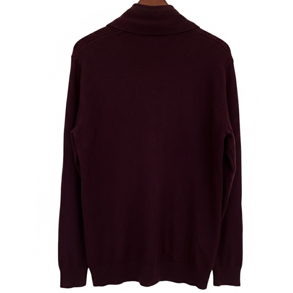 🔴 GAP Men's Large Burgundy Cardigan - Grandpa Core Academia Style - Picture 4 of 7